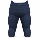 Custom integrated football pants back view with hip and thigh padding