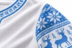 Fair Isle reindeer print sleeve on sublimated baseball uniform