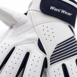 Wani Wear branded wrist strap on custom baseball batting gloves