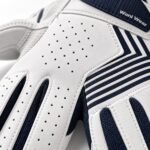 close up perforated leather custom batting glove Wani Wear