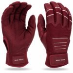 Padded batting gloves in black leather with segmented finger armour and Wani Wear strap