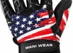 Pair of USA batting gloves with Wani Wear neoprene wrist strap