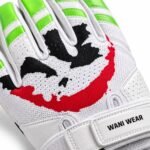 Close-up of custom printed batting gloves showing sublimated graphic on textured mesh
