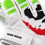 Close-up of custom printed batting gloves showing sublimated graphic on textured mesh