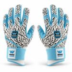 Pair of elephant print batting gloves with full cracked pattern back panel