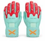 Pair of softball batting gloves showing cream sprinkle accents and Wani Wear branding