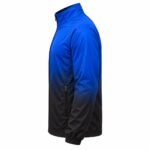 Sublimated full-zip windbreaker side profile with stand collar and zippered pocket – Wani Wear