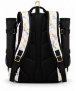 Sublimated softball bat backpack with padded mesh back panel and adjustable shoulder straps
